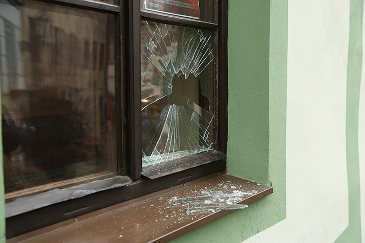 A2B Glass are able to board up broken windows while they are being repaired in Balderton.
